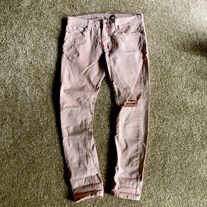 Zara cream ripped pants
